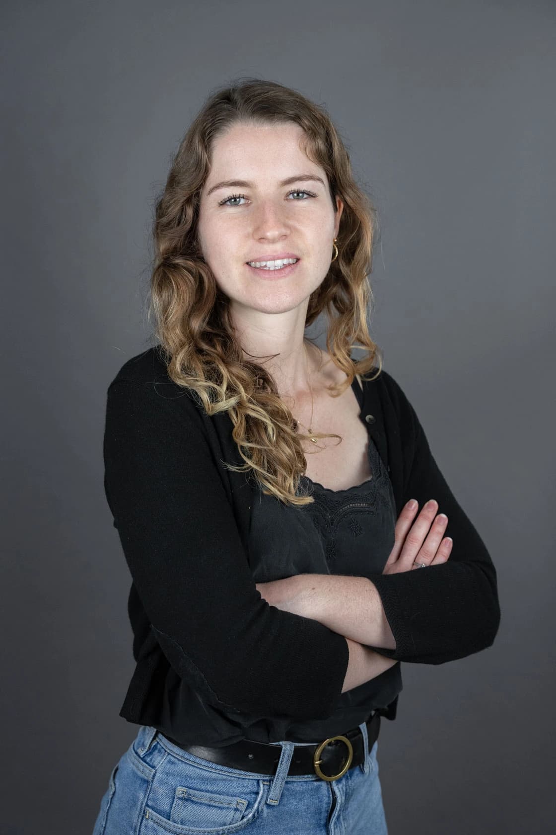 Individual corporate portrait, studio background
