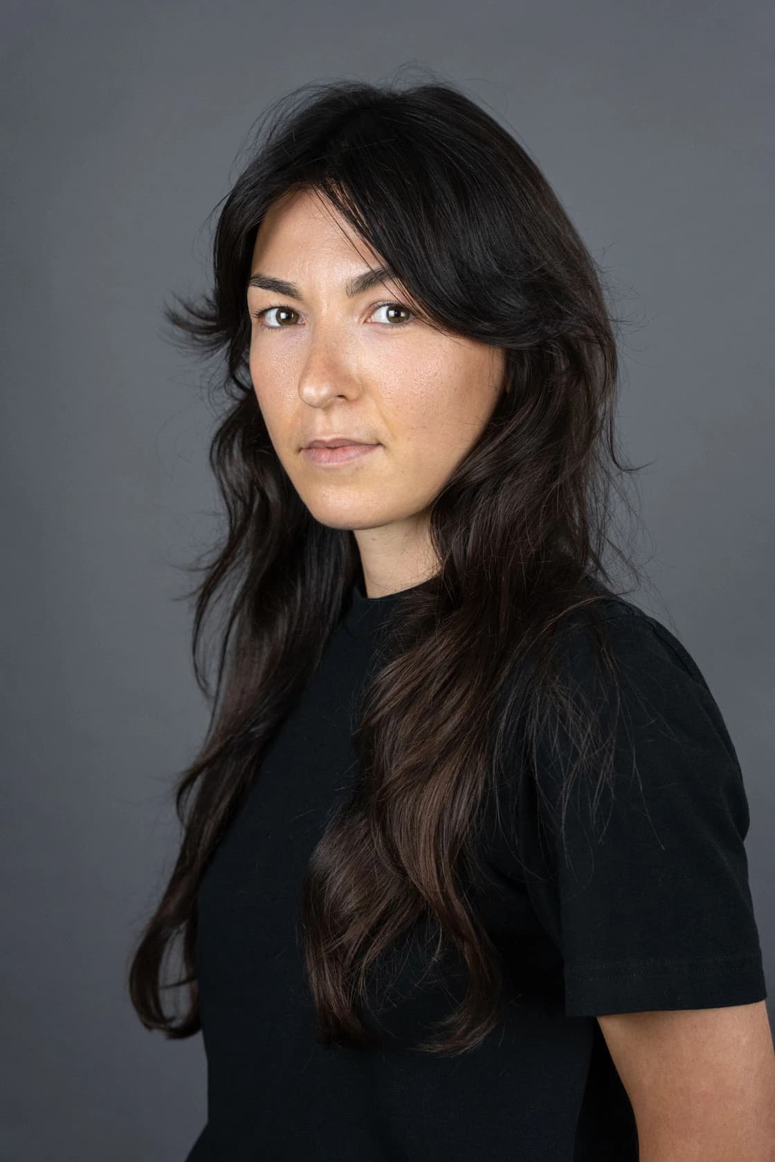 Individual corporate portrait, studio background